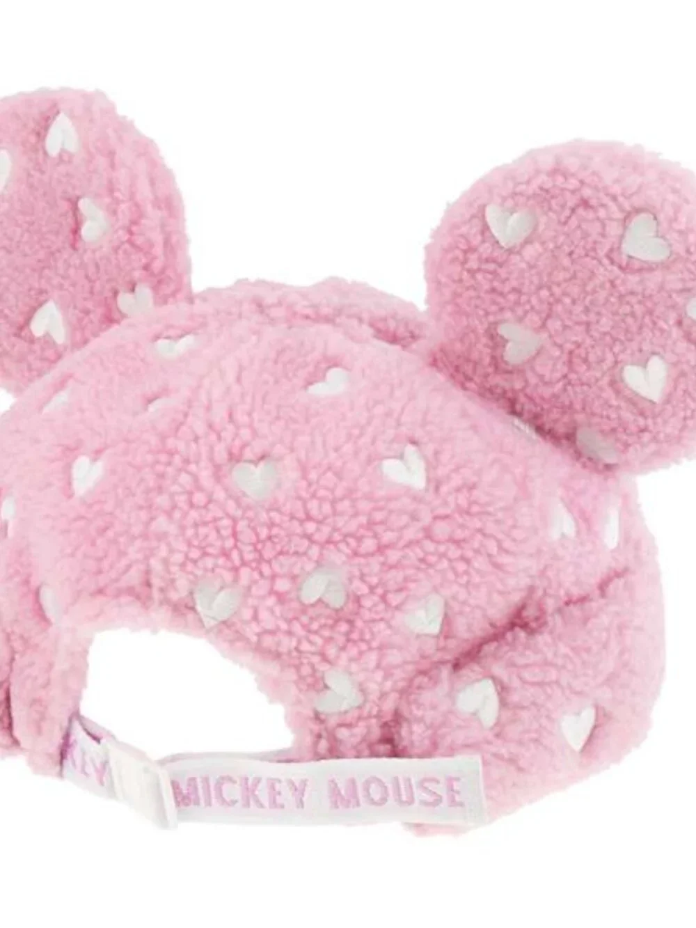 Disney Japan Tokyo Disney Resort Mickey Mouse Pink Heart Ear Cap Hat Adult 58cm